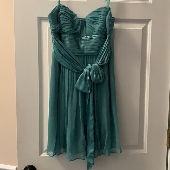 BCBGMAXAZRIA woven dress chiffon NWT size 6 color canton - Picture 2 of 12